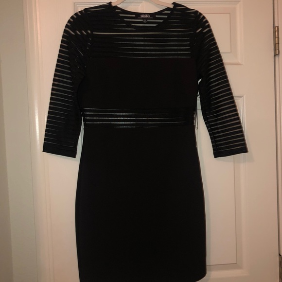 Medium Mesh Black Bodycon Dress - Picture 2 of 6
